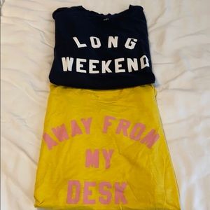 J.Crew women’s graphic tees bundle size M